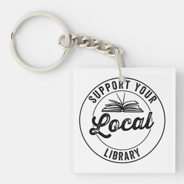 Llavero Admite su imán de biblioteca local (Frente)