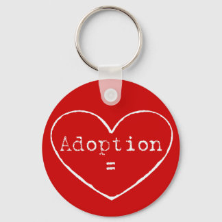 Llavero Adopción = amor en blanco