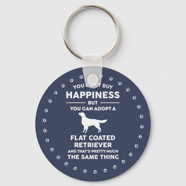 Llavero Adopt Flat coated Retriever Happiness (Anverso)