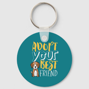 Llavero Adopta a tu mejor amigo Mascota de refugio lindo p