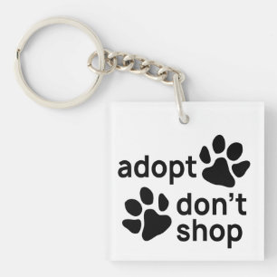 Llavero Adoptar no comprar hojas