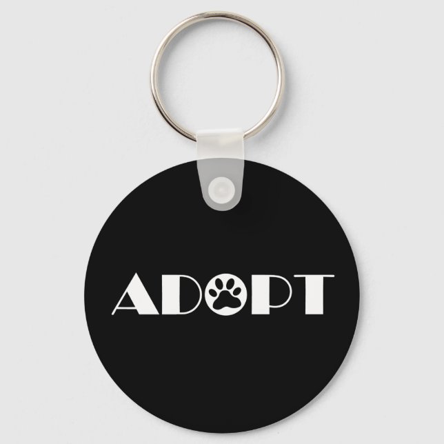 Llavero Adoptar perro de pezuña (Anverso)