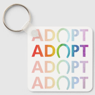 Llavero Adoptar texto apilado de cascos