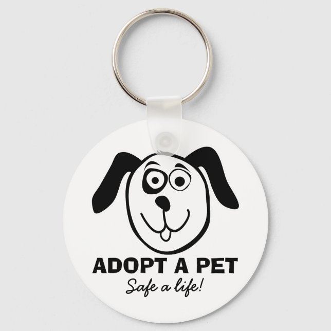 Llavero Adoptar una cadena de claves mascota con un person (Anverso)