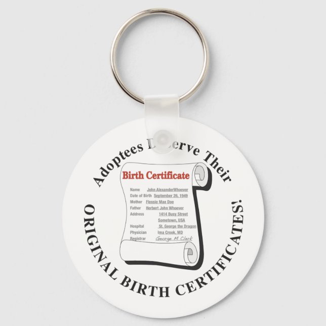 Llavero Adoptees Deserve OBCs (Anverso)