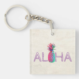 Llavero Adorable Aloha Piña Hawaiana