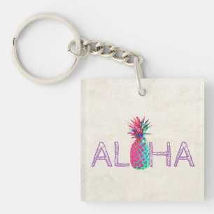 Llavero Adorable Aloha Piña Hawaiana