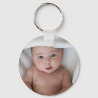 Llavero Adorable Baby Photo Round Keychain