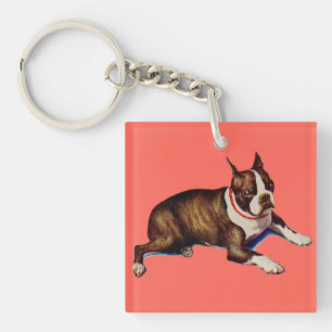 Llavero adorable Boston terrier