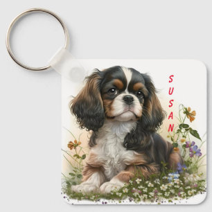 Llavero Adorable Cavalier Spaniel Perro Cachorro