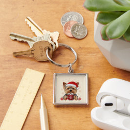Llavero Adorable Christmas Yorkshire Terrier