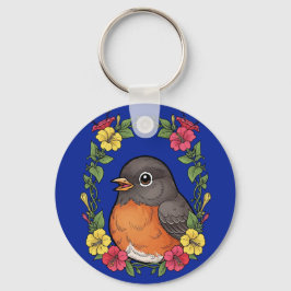 Llavero Adorable Connecticut Bird With Mirabilis