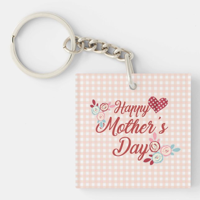 Llavero Adorable Feliz Día de la Madre | Keychain (Frente)