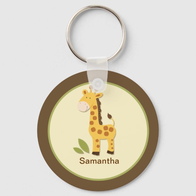 LLAVERO ADORABLE GIRAFFE PERSONALIZABLE KEYCHAIN (Anverso)