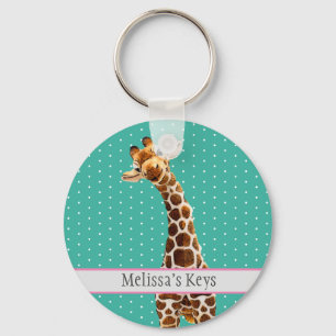 Llavero Adorable jirafa infantil de Bonito animal salvaje