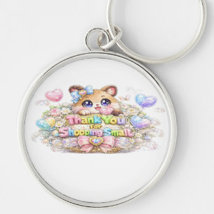Llavero Adorable Kawaii Gracias Por Comprar Gato Pequeño