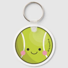 Llavero Adorable Kawaii Tennis Ball Nombre personalizado D