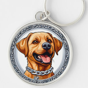 Llavero Adorable labrador amarillo