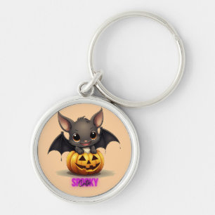 Llavero Adorable murciélago en decoración de calabaza de H