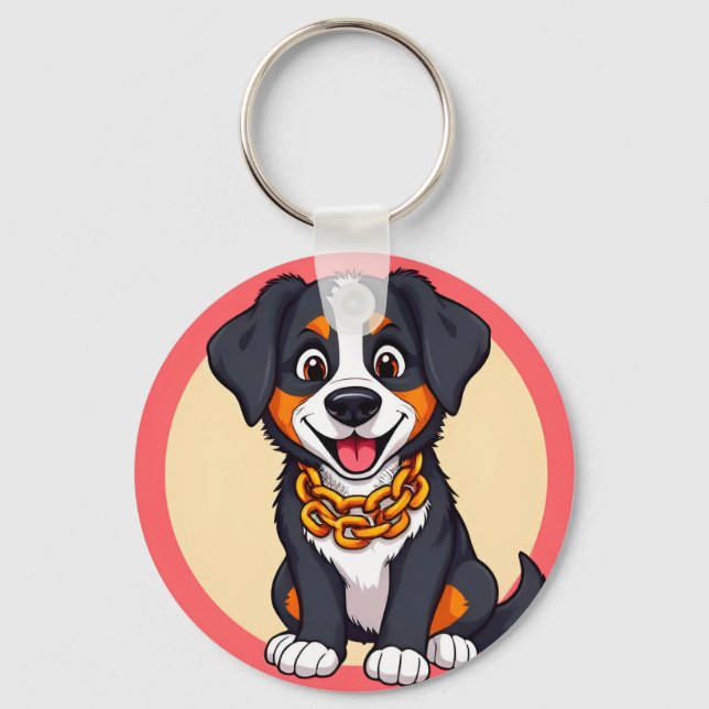 Llavero Adorable Personalizado Puppy (Anverso)
