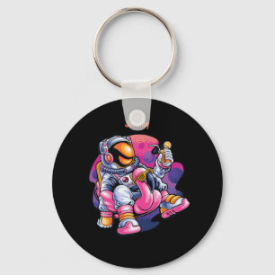Llavero Adorables Spaceman Relajándose Con Personalizado D