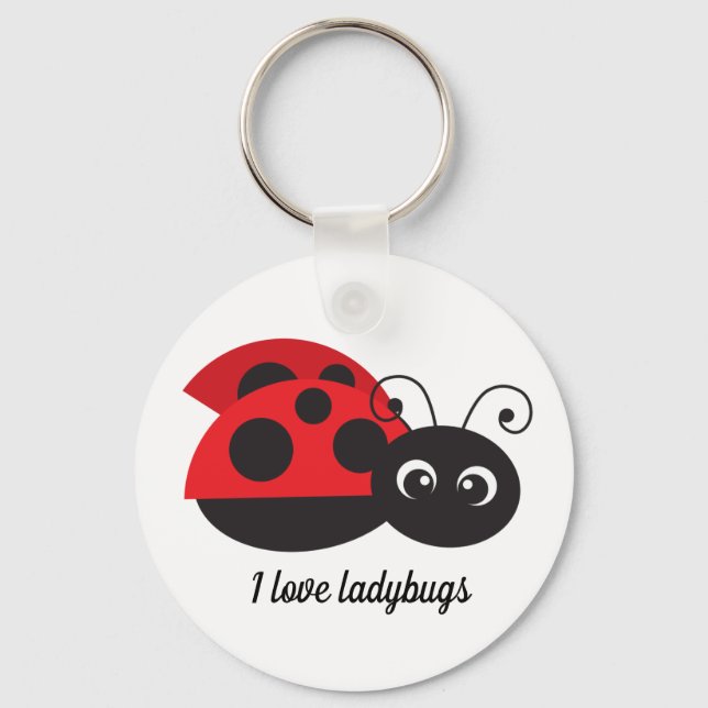 Llavero adoradores lindos de ladybug agregar texto (Anverso)