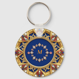 Llavero Adorno Dorado Artístico de Estilo Medieval