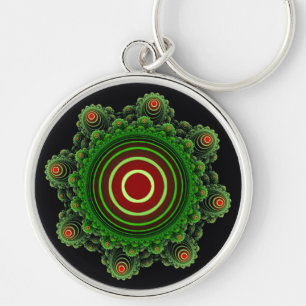 Llavero Adorno fractal de hada verde