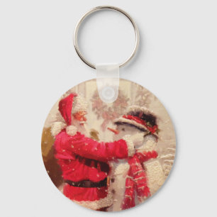 Llavero Adorno Navideño de Papá Noel Vintage