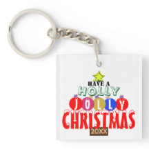 Adornos de árbol de Navidad alegre Monograma