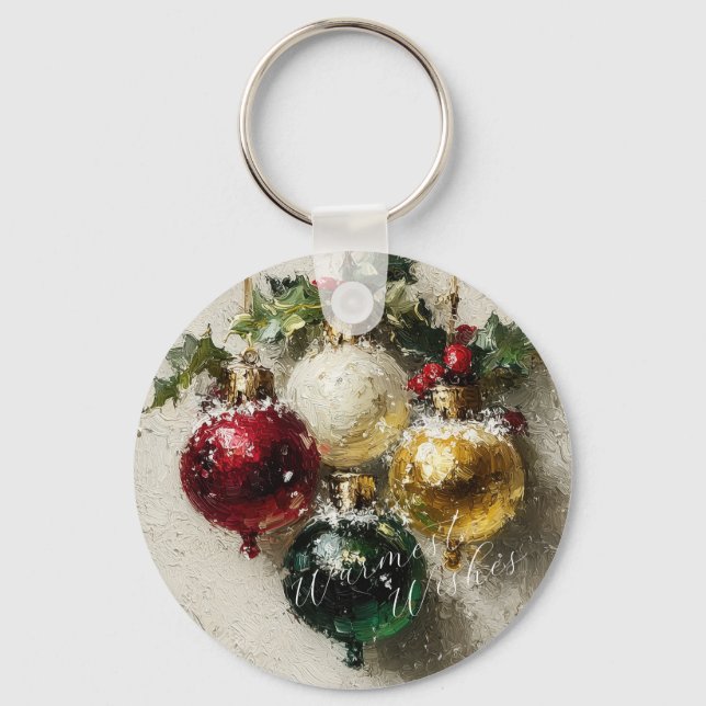 Llavero Adornos Navideños Vintage (Anverso)