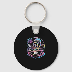 Llavero Advertencia Cumpleaños 50 Viaje en Curso Cumple 50