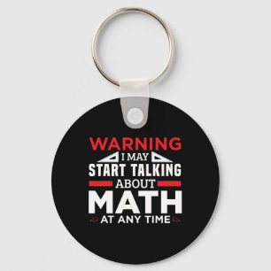 Llavero Advertencia puede empezar a hablar de matemáticas 
