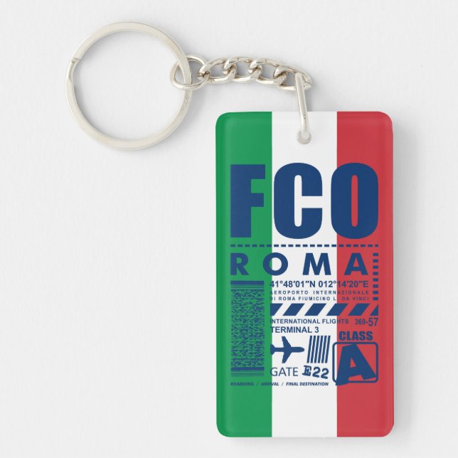 Llavero Aeropuerto de Roma FCO (Frente)