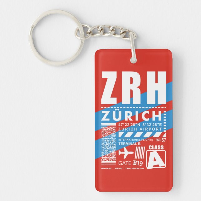 Llavero Aeropuerto de ZRH Zurich (Frente)