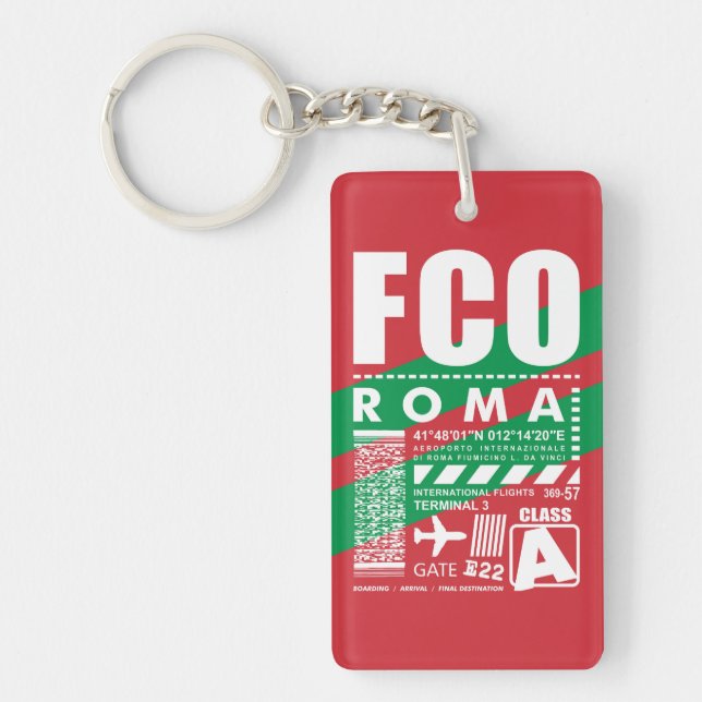 Llavero Aeropuerto FCO de Roma, (Frente)