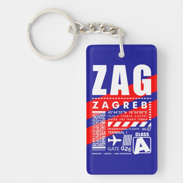 Llavero Aeropuerto ZAG Zagreb (Frente)