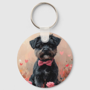 Llavero Affenpinscher con Rosas - Día de San Valentín