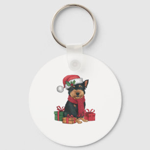 Llavero Affenpinscher Dog Navidades Traje a Santa Hat Dog