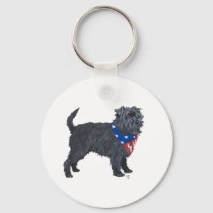 Llavero Affenpinscher Patriótico