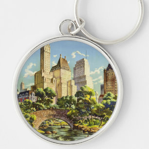 Llavero Afiche de época del Parque Central de Nueva York