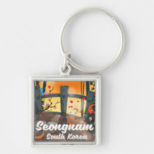 Llavero Afiche de viaje de Seongnam, Corea del Sur