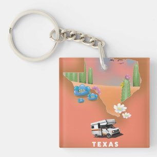 Llavero Afiche de viaje de Texas