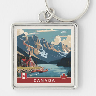 Llavero Afiche de viaje del Monograma de personalizado Can