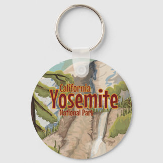 Llavero Afiche de viaje del Parque Nacional Yosemite
