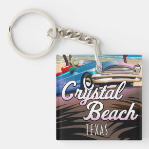 Llavero Afiche de viajes de Crystal Beach Texas