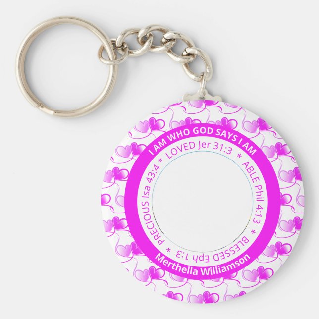 Llavero Afirmación cristiana positiva, SOY (Frente)