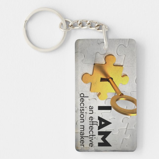 Llavero Afirmación de motivación de "Un tomador de decisio (Frente)