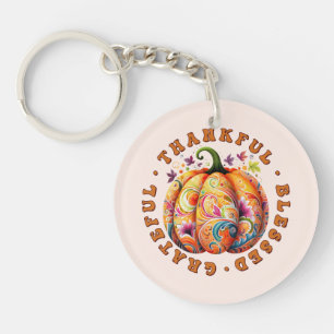 Llavero Afortunada, bendecida calabaza floral