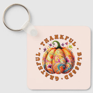 Llavero Afortunada, bendecida calabaza floral